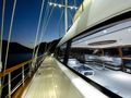 ALESSANDRO I Custom Sailing Yacht 40m - side walkway lighted ALESSANDRO I Custom Sailing Yacht 40m - side walkway lighted