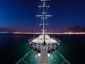 ALESSANDRO I Custom Sailing Yacht 40m - bow view at night ALESSANDRO I Custom Sailing Yacht 40m - bow view at night