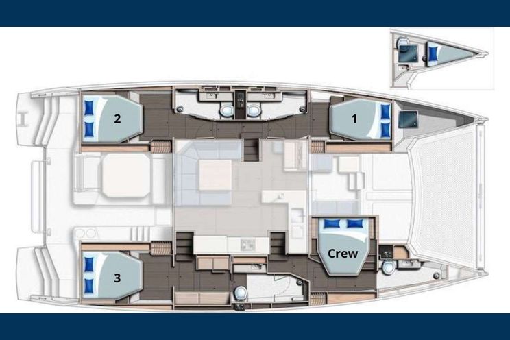 Layout for REACH - Leopard 50, yacht layout