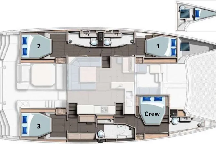 Layout for REACH - Leopard 50, yacht layout