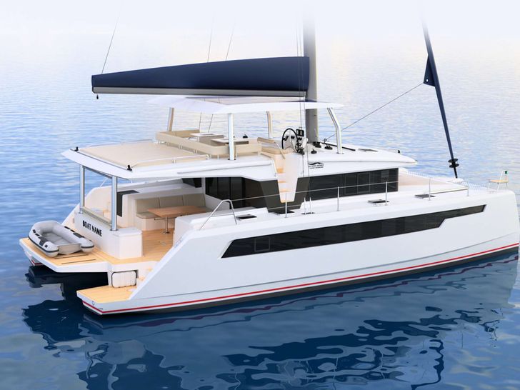FLOR DE LUNA Island Spirit 525 - aerial view with waterline FLOR DE LUNA Island Spirit 525 - aerial view with waterline