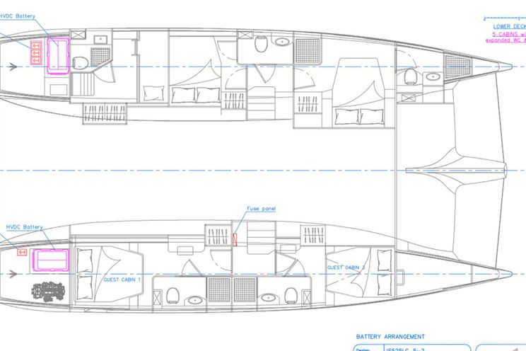 Layout for FLOR DE LUNA Island Spirit 525 - boat layout