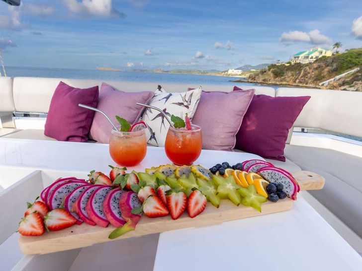 SALTY DOG Leopard 50 - cocktails on the flybridge SALTY DOG Leopard 50 - cocktails on the flybridge