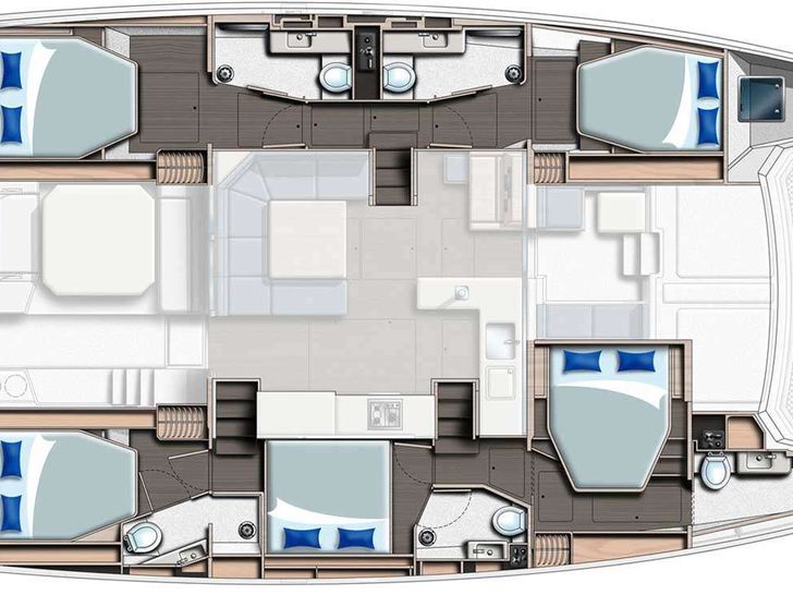 SALTY DOG Leopard 50 - catamaran yacht layout SALTY DOG Leopard 50 - catamaran yacht layout