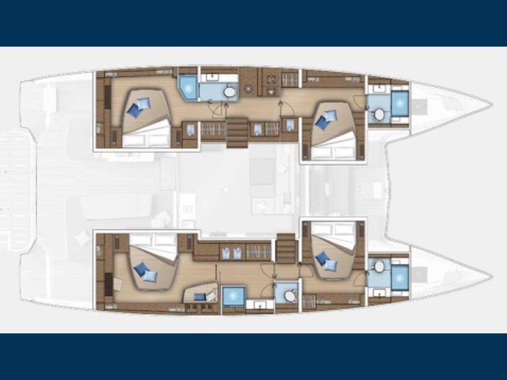 NOMAD - Lagoon 55,catamaran yacht layout