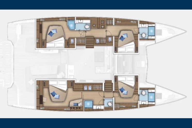 Layout for NOMAD - Lagoon 55, catamaran yacht layout