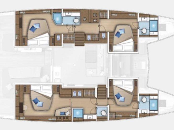NOMAD Lagoon 55 - catamaran yacht layout NOMAD Lagoon 55 - catamaran yacht layout