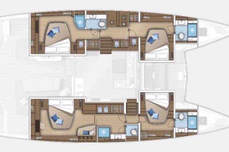 Layout for NOMAD - Lagoon 55, catamaran yacht layout