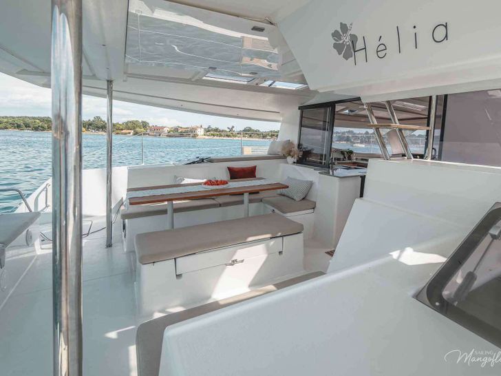 MANGOFLOAT - Fountaine Pajot Helia 44,aft deck MANGOFLOAT - Fountaine Pajot Helia 44,aft deck