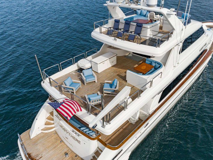 ALMOST THERE - Horizon 106,aerial shot of the sky lounge and flybridge ALMOST THERE - Horizon 106,aerial shot of the sky lounge and flybridge