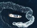 LUKAS - Filippetti Yacht 24m,aerial shot with the dinghy