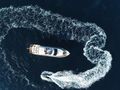LUKAS - Filippetti Yacht 24m,aerial shot with the dinghy LUKAS - Filippetti Yacht 24m,aerial shot with the dinghy