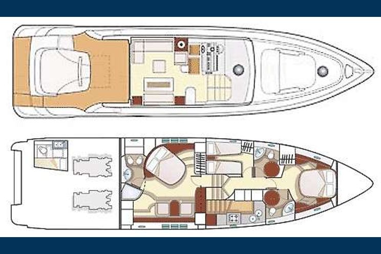 Layout for MAORO - Azimut 68S, motor yacht layout