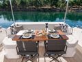 ALIBABA - Azimut 60 Fly,aft alfresco dining area ALIBABA - Azimut 60 Fly,aft alfresco dining area