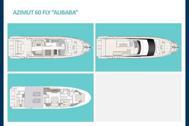 Layout for ALIBABA - Azimut 60 Fly, motor yacht layout