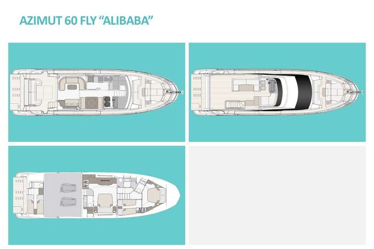 Layout for ALIBABA - Azimut 60 Fly, motor yacht layout