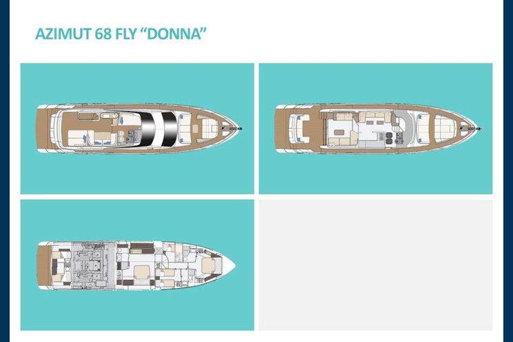 Layout for DONNA - Azimut 68 Fly, motor yacht layout