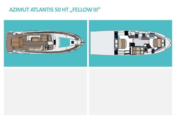 Layout for FELLOW III - Azimut Atlantis 50 HT, motor yacht layout