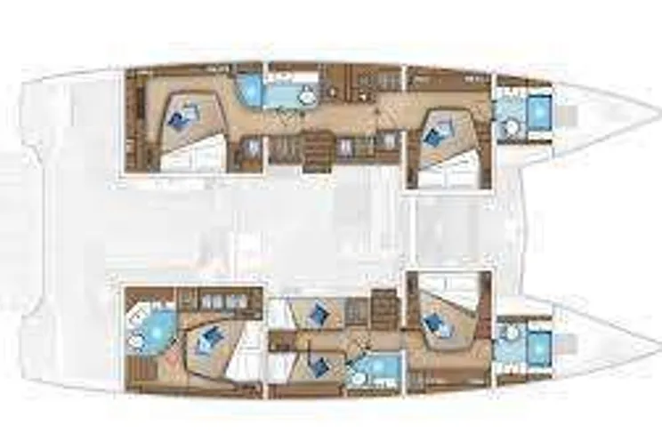 Layout for ISLAND HOPPIN 55 Lagoon 55 - layout