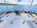 NO INHERITANCE Bali 5.4 - flybridge seating and dining area NO INHERITANCE Bali 5.4 - flybridge seating and dining area