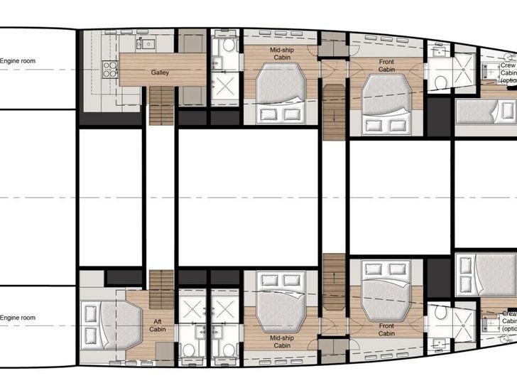 AMBER ONE Sunreef 70 - layout AMBER ONE Sunreef 70 - layout