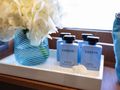 Guest amenities in the head and shower Guest amenities in the head and shower