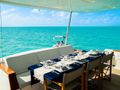 NORMAN`S T4 Sirena 68 - aft deck alfresco dining area NORMAN`S T4 Sirena 68 - aft deck alfresco dining area