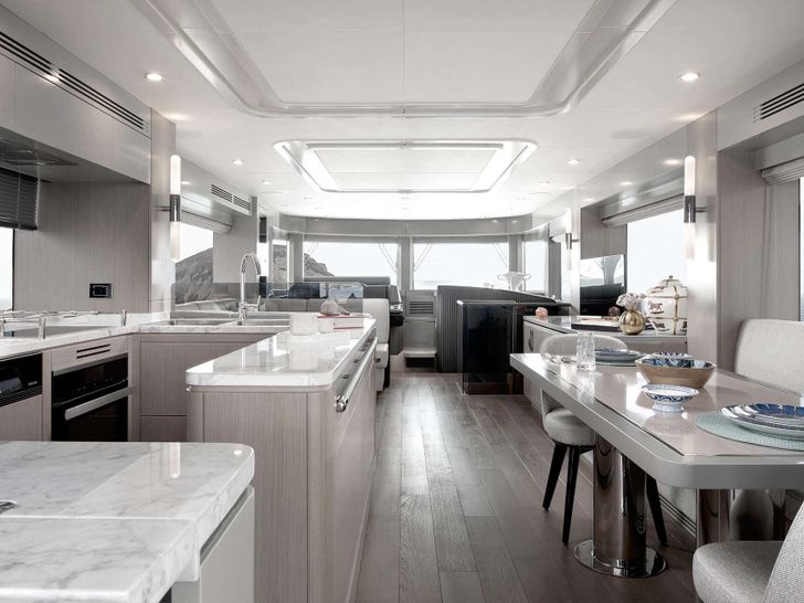 NORMAN'S T4 - Sirena 68,saloon,dining area,and galley NORMAN'S T4 - Sirena 68,saloon,dining area,and galley
