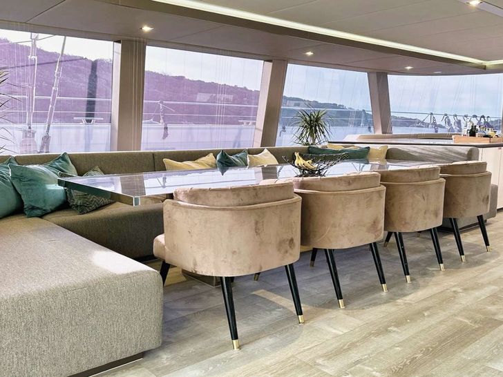NALA ONE Sunreef 80 - indoor dining area NALA ONE Sunreef 80 - indoor dining area
