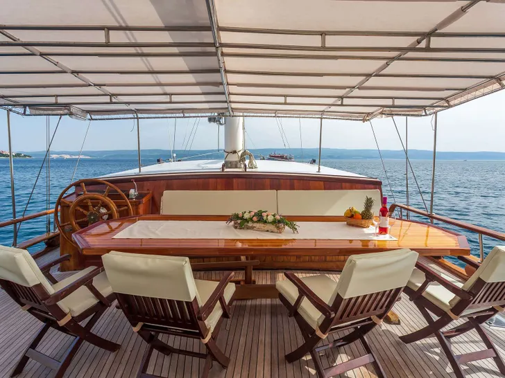 ANDI STAR Custom Gulet 26m - alfresco dining area ANDI STAR Custom Gulet 26m - alfresco dining area