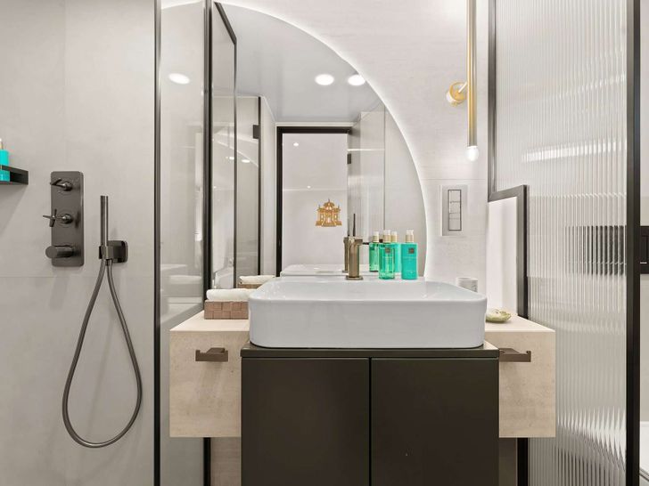 MAXITA Custom Sailing Yacht 39m - master cabin bathroom MAXITA Custom Sailing Yacht 39m - master cabin bathroom