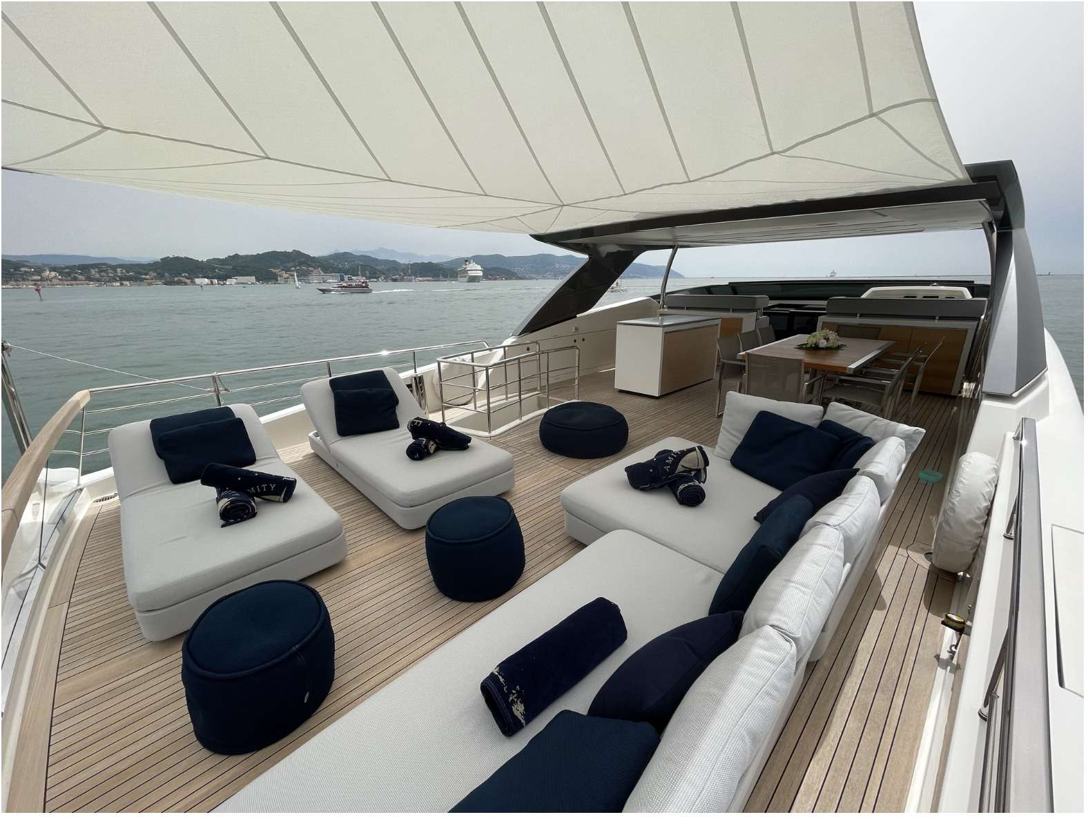 AMAN Sanlorenzo SL96 - sundeck aft lounge