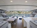 AMAN Sanlorenzo SL96 - sundeck dining area and bar AMAN Sanlorenzo SL96 - sundeck dining area and bar