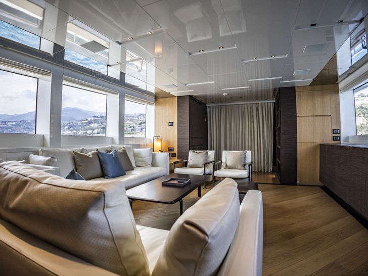 AMAN Sanlorenzo SL96 - saloon lounge AMAN Sanlorenzo SL96 - saloon lounge
