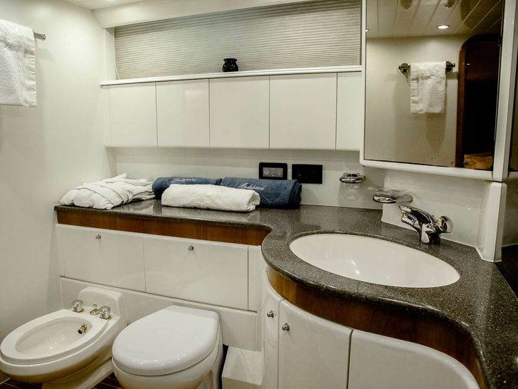 GODSPEED Princess Viking 72 - master cabin bathroom GODSPEED Princess Viking 72 - master cabin bathroom