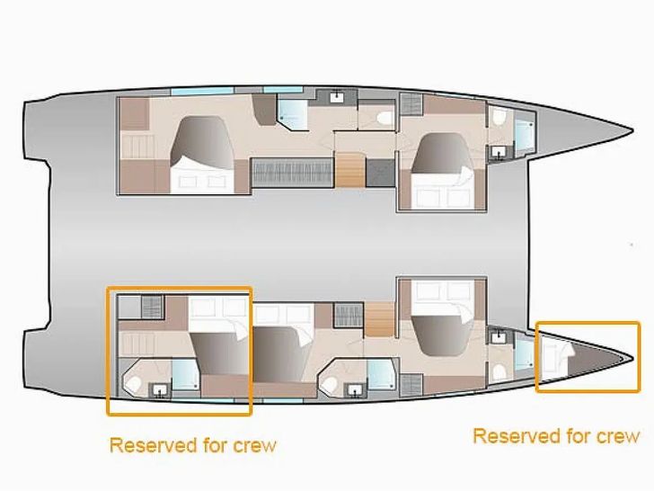PAPA CHARLIE Fountaine Pajot Aura 51 - layout PAPA CHARLIE Fountaine Pajot Aura 51 - layout