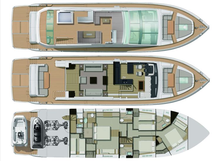 OMNIA - Pearl 78 ft,motor yacht layout