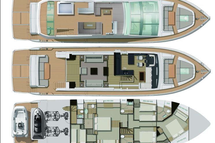 Layout for OMNIA - Pearl 78 ft, motor yacht layout