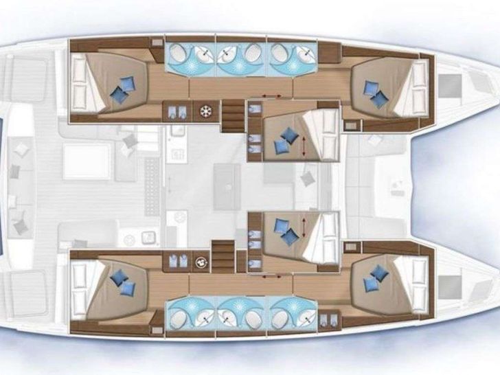 BUENA VIDA - Lagoon 50,catamaran yacht layout