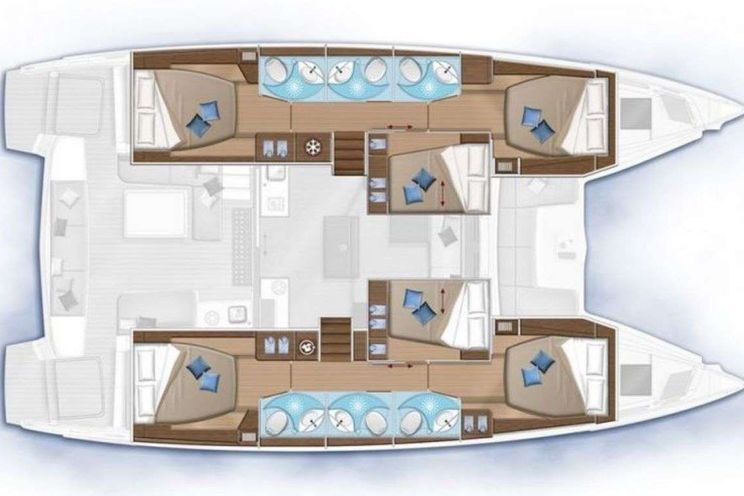 Layout for BUENA VIDA - Lagoon 50, catamaran yacht layout