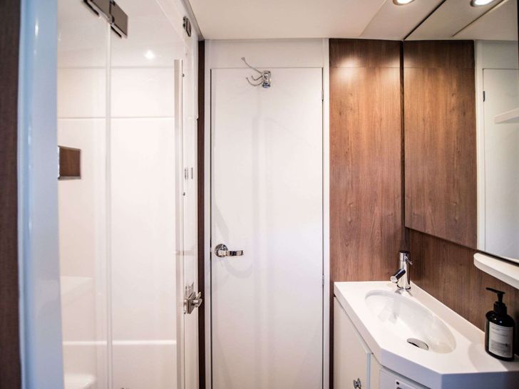 DESTINY UNBOUND - Bali 5.4,main cabin bathroom DESTINY UNBOUND - Bali 5.4,main cabin bathroom