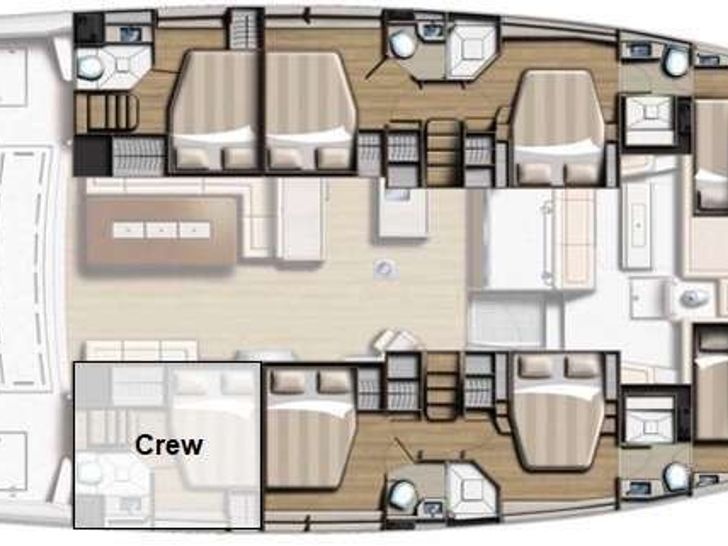 DESTINY UNBOUND - Bali 5.4,catamaran yacht layout