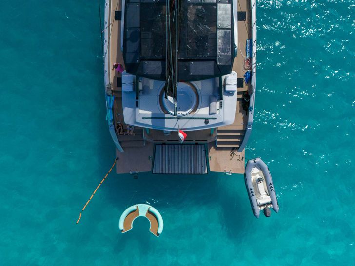 MOON SHADOW Moon Yacht 6TY - top aft shot MOON SHADOW Moon Yacht 6TY - top aft shot
