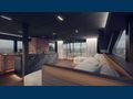 MISTRAL - Moon Yacht 65,saloon and galley panoramic view