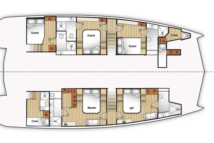 Layout for MOON SHADOW Moon Yacht 6TY - layout