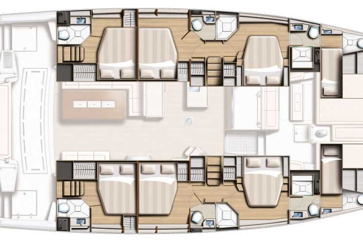 Layout for C SISTERS - Bali 5.4, catamaran yacht layout