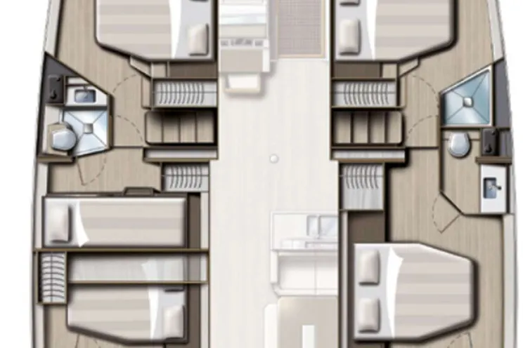 Layout for KASIOPEJA Bali 4.8 - catamaran yacht layout