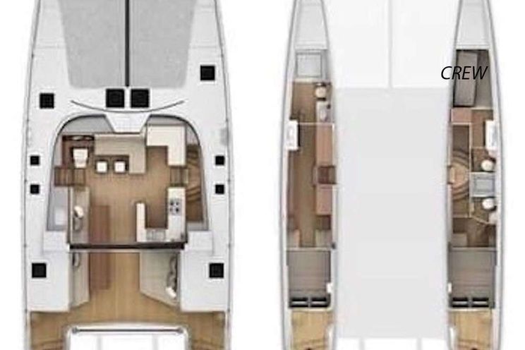 Layout for SERENITY - Morrelli Mel 50, catamaran yacht layout