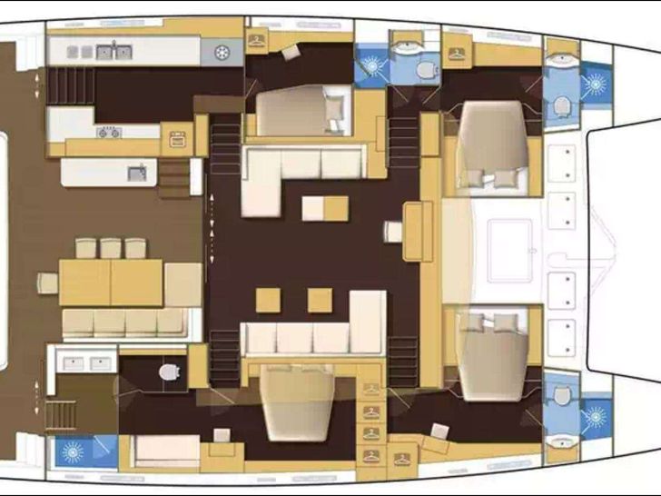 VALENTINA - Lagoon 620,catamaran yacht layout VALENTINA - Lagoon 620,catamaran yacht layout