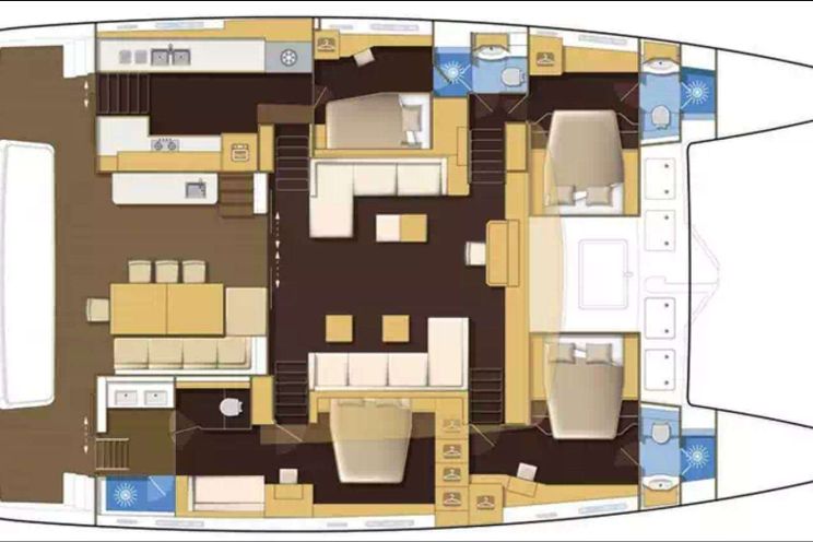 Layout for VALENTINA - Lagoon 620, catamaran yacht layout